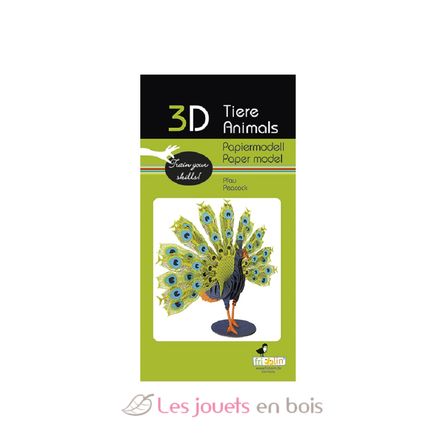 Maquette 3D en papier Paon FRI-11728 Fridolin 2