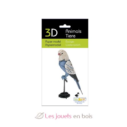 Maquette 3D en papier Perruche Ondulée FRI-11733 Fridolin 2