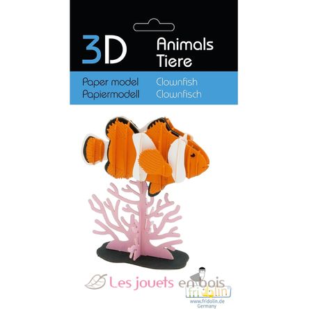 Maquette 3D en papier Poisson clown FR-11734 Fridolin 2
