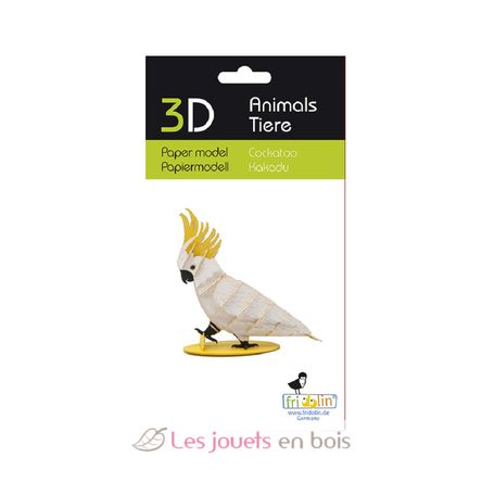 Maquette 3D en papier Cacatoès FRI-11735 Fridolin 2