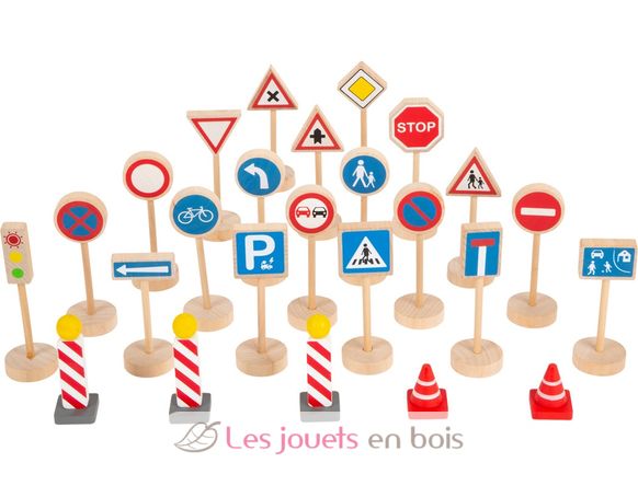 28pcs / Lot Moderne Panneau de Signalisation Mini Modèle Enfants