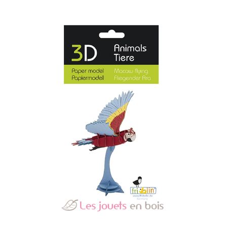 Maquette 3D en papier Ara Volant FRI-11752 Fridolin 2