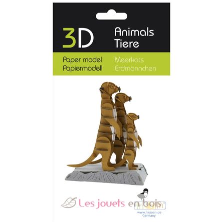 Maquette 3D en papier Suricates FRI-11757 Fridolin 2