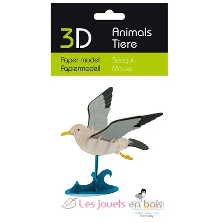 Maquette 3D en papier mouette FRI-11763 Fridolin 3