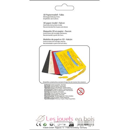 Maquette 3D en papier faucon FRI-11766 Fridolin 4
