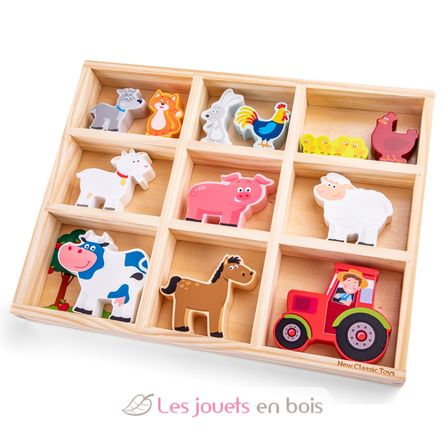 Jouet en bois Plan Toys 4 Figurines animaux de la ferme - Figurine