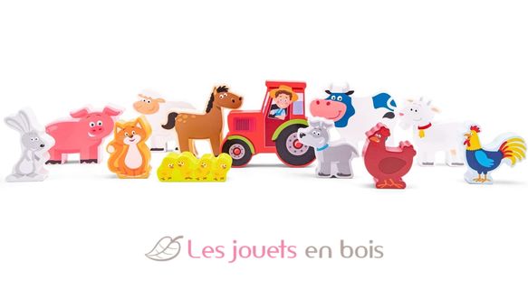 Figurines en bois Animaux Ferme NCT11850 New Classic Toys 3