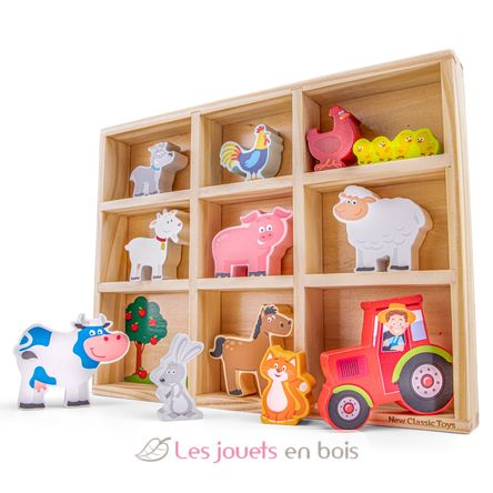 Figurines en bois Animaux Ferme NCT11850 New Classic Toys 2