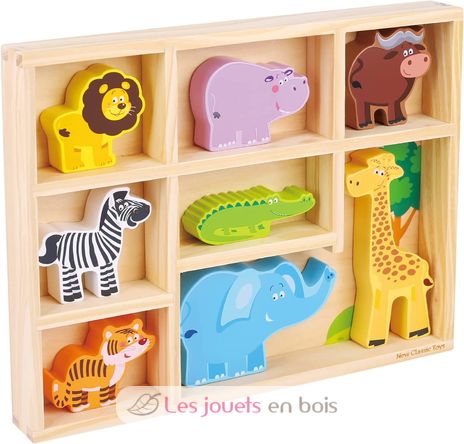 Figurines en bois Animaux Safari NCT11851 New Classic Toys 1