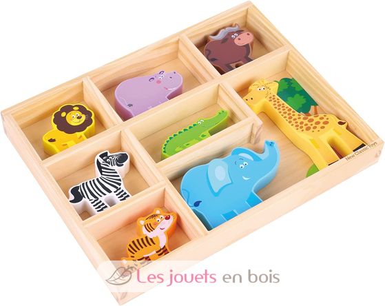 Figurines en bois Animaux Safari NCT11851 New Classic Toys 5