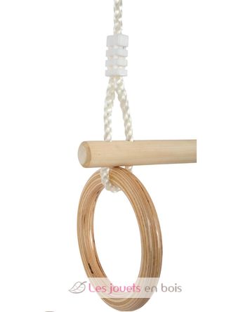 Trapèze avec anneaux de gymnastique en bois LE11909 Small foot company 2