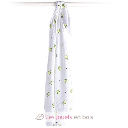 Lange mousseline - Chouette verte LLJ-121-000-003 Lulujo 3