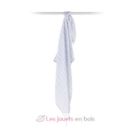 Lange mousseline - Rayures bleues LLJ-121-000-022 Lulujo 2