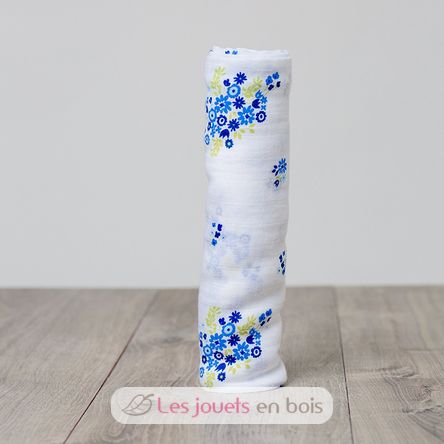 Lange mousseline - Bouquet bleu vintage LLJ-121-000-026 Lulujo 3