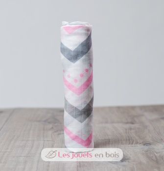 Lange en bambou - Chevron rose LLJ-121-005-006 Lulujo 3