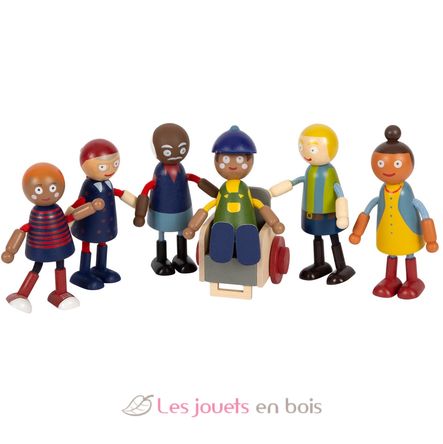 Famille de poupées avec fauteuil roulant LE12396 Small foot company 1