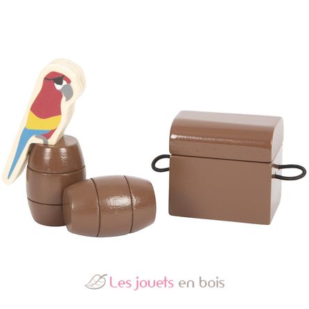 Bateau pirate en bois LE12411 Plan Toys 11