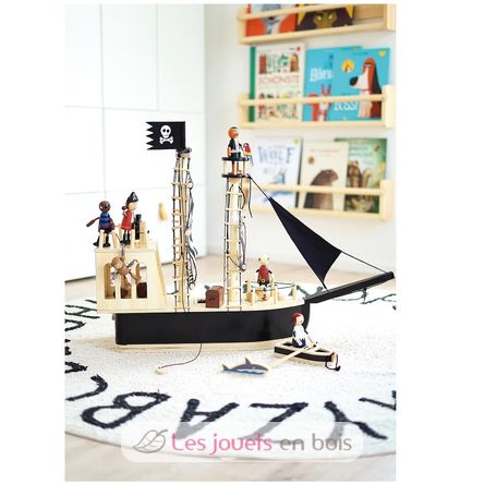 Bateau pirate en bois LE12411 Plan Toys 15