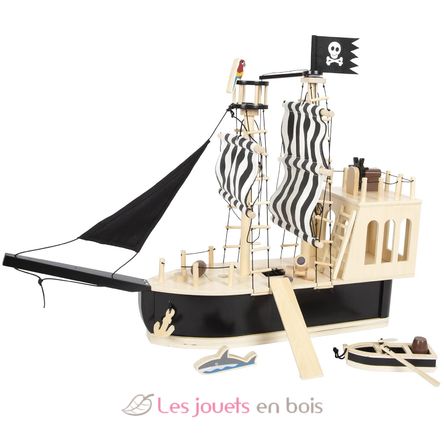 Bateau pirate en bois LE12411 Plan Toys 3