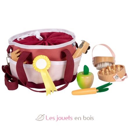 Kit de soins pour chevaux avec sac rouge LE12705 Small Foot company 1
