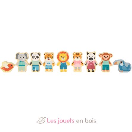 Blocs de construction en bois Jungle Friends LE12768 Small Foot company 6