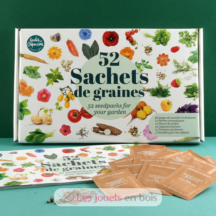 Coffret 52 sachets de graines à semer RC-PF140937 Radis et Capucine 2