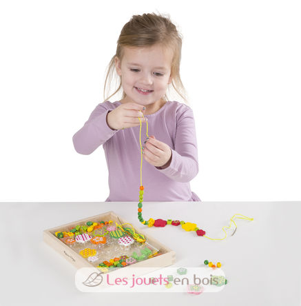 Ensemble de perles en bois Flower Power MD14178 Melissa & Doug 5