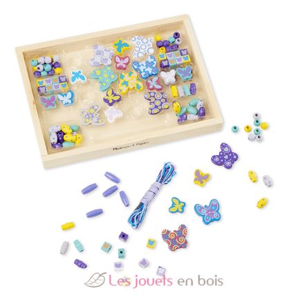 Ensemble de perles en bois Papillons MD14179 Melissa & Doug 2