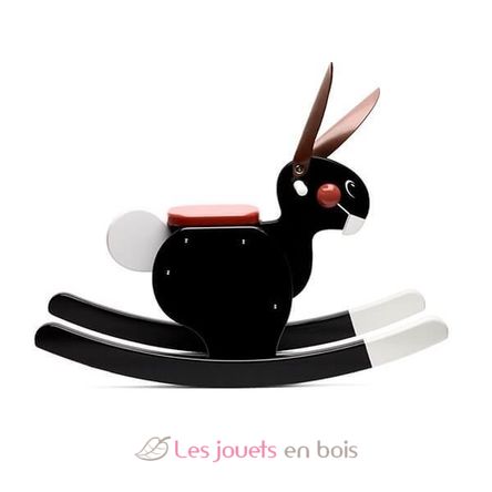 Lapin à bascule noir PL0027-1265 Playsam 1