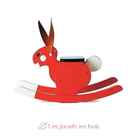 Lapin à bascule rouge PL0028-1266 Playsam 1