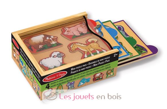 Ensemble de mini-puzzles – Animaux MD-14790 Melissa & Doug 1