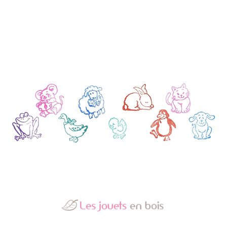 Set de tampons encreurs animaux GO15344 Goki 3