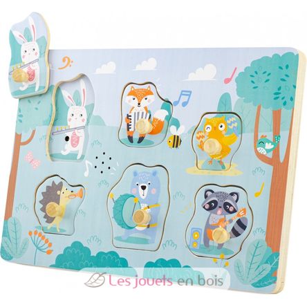 Puzzle en bois animaux de la forêt pour enfant bébé 12 / 18 mois