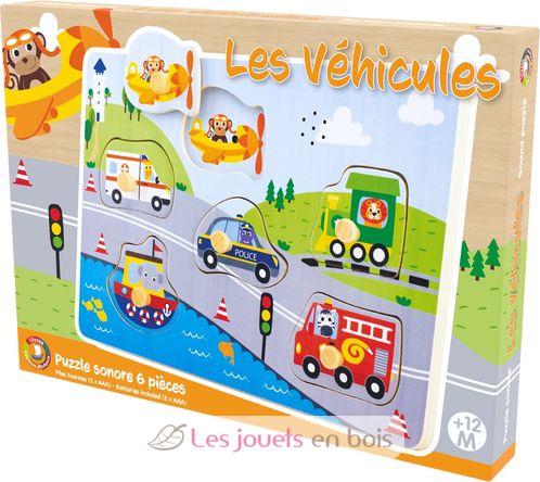 Puzzle sonore Véhicules 6 pcs UL1548 Ulysse 3