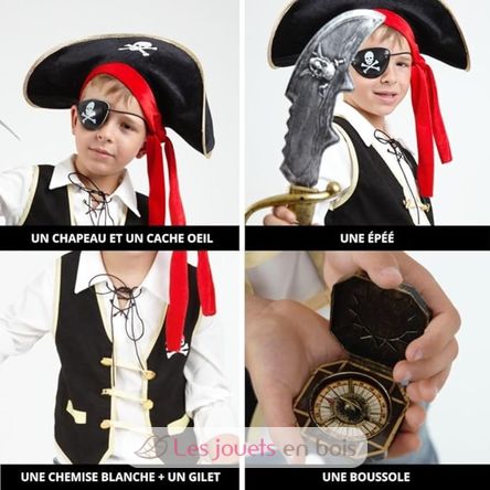 Top et accessoires Pirate 5-8 ans R159896 Rubies 3