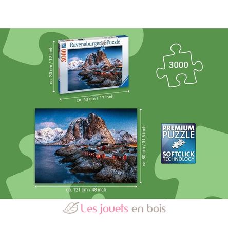Puzzle Hamnoy Iles Lofoten 3000 pcs RAV17081 Ravensburger 3