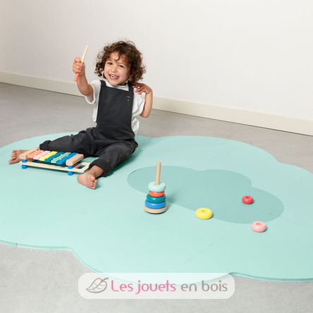 Grand tapis de jeu nuage vert menthe QU-172185 Quut 5