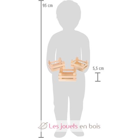 Lot de 3 petites caisses en bois LE-1808 Small foot company 4