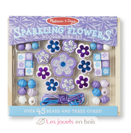 Perles en bois Fleurs brillantes MD19494 Melissa & Doug 1