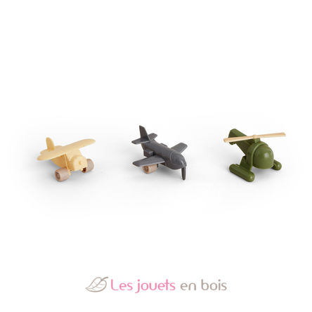 3 avions en bioplastique 7 cm V20-89048 Viking Toys 1