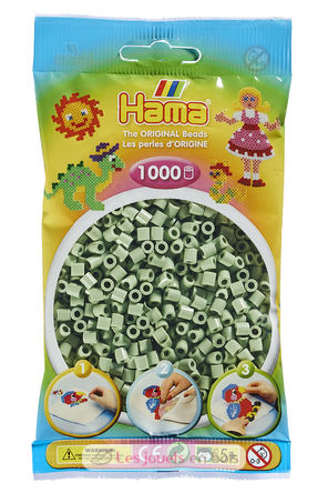 Sachet 1000 perles plastique Midi eucalyptus HAMA-207-101 Hama 1