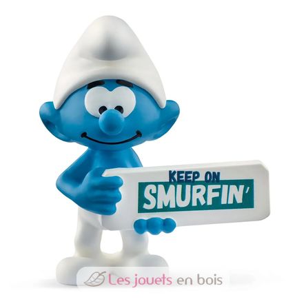 Figurine Schtroumpf avec Panneau Smurfin’ SC-20843 Schleich 1