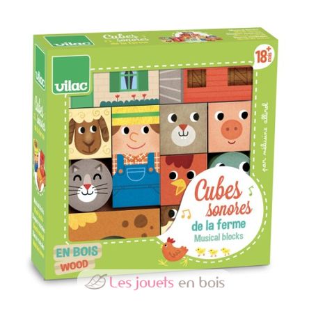 Cubes sonores de la ferme V2102 Vilac 3