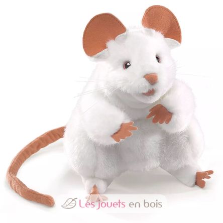 Marionnette à main Souris blanche FO-2219 Folkmanis 1