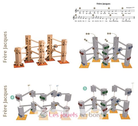 Circuit à billes mélodique Frère Jacques XY-22601 Xyloba 2