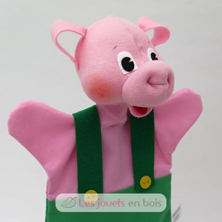 Marionnette Petit Cochon vert MU-22649B Mú 3