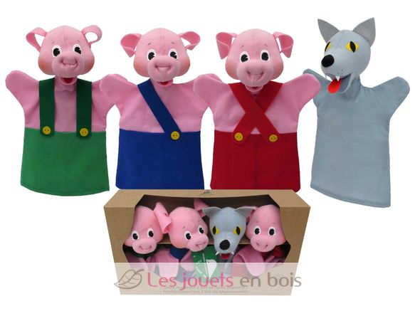 Set 4 Marionnettes Trois Petits Cochons MU-22784D Mú 2