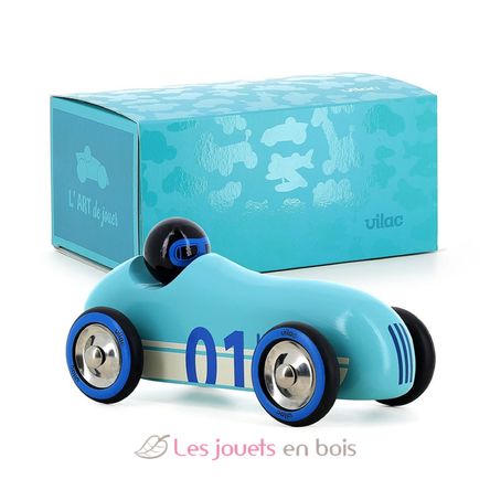 Voiture Old sport Compet’ turquoise V2290B Vilac 4