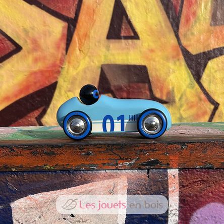 Voiture Old sport Compet’ turquoise V2290B Vilac 3