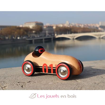 Voiture Old sport Compet’ bois naturel V2290S Vilac 2